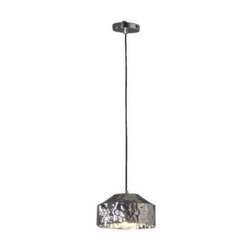 Pendente de Metal Brass 15cmx24cm Bella Iluminação Cromado
