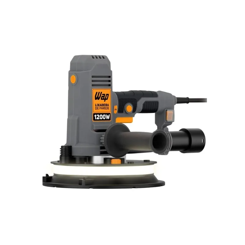 Lixadeira de Parede WAP WF LP01 1200W com LED Coletor de Pó e 5 Velocidades Cinza e Laranja 220