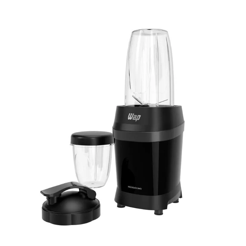 Liquidificador Portátil WAP Blender Pro Turbo 700W 0,7L Base Antiderrapante 2 Velocidades Preto 110V - Wap