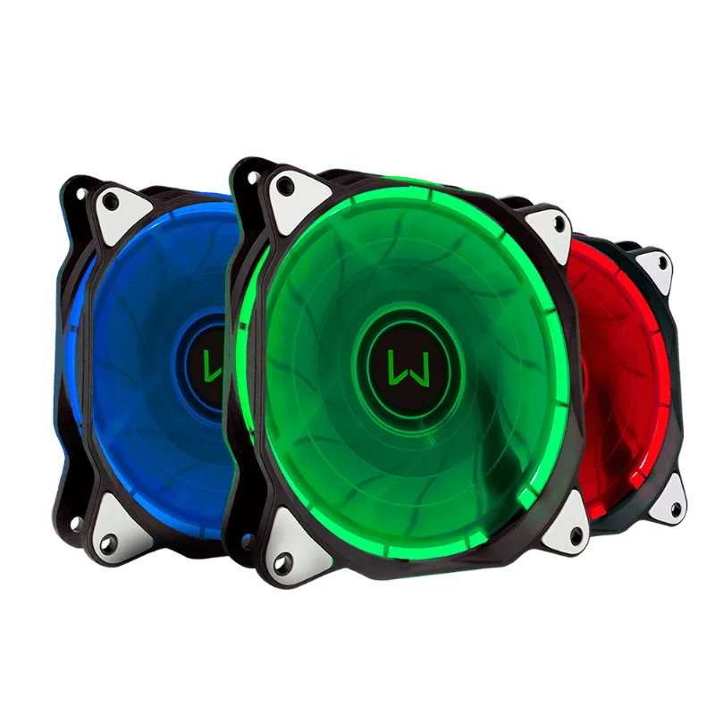 Cooler RGB 1300 RPM e 2,8W até 7 Opções de Cores Warrior - GA152 GA152