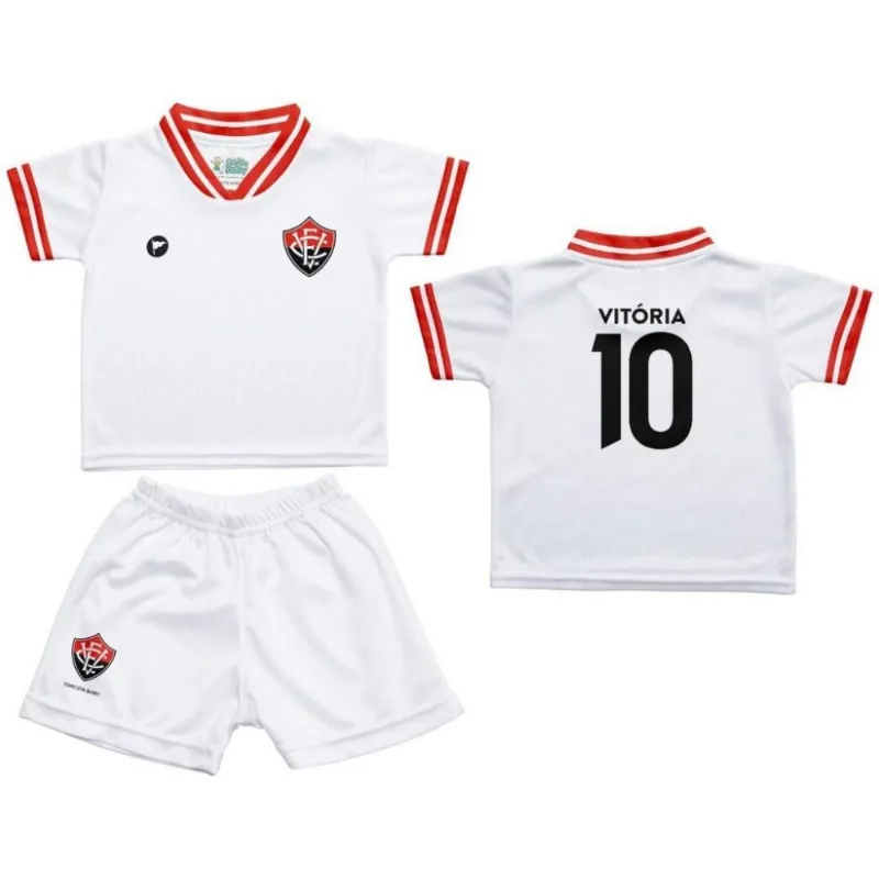 Conjunto Bebê Vitória Uniforme Branco - Torcida Baby P