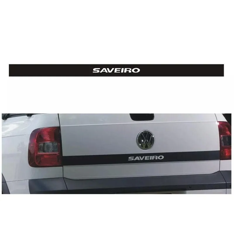 Faixa Decorativa Saveiro 2014 Tampa Traseira Preta