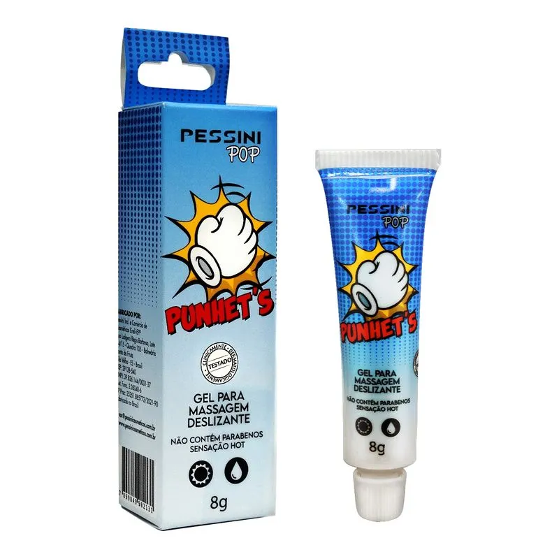 Punhet’s Gel para Massagem Deslizante 8g Linha Pop Pessini