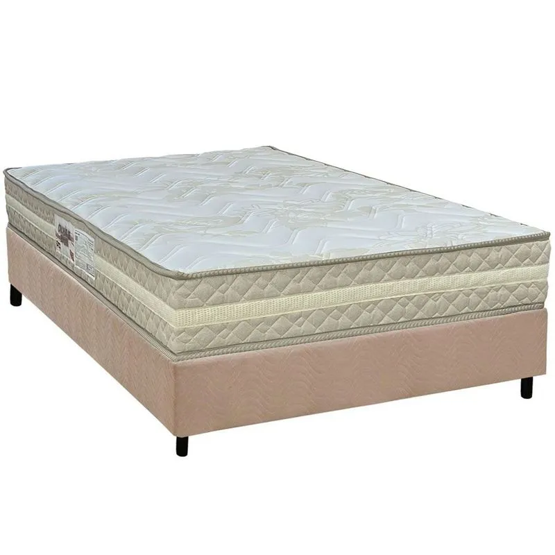Conjunto Box Casal: Colchão Espuma Paropas AG65 Master Clean + Base CRC Suede Clean (138x188)