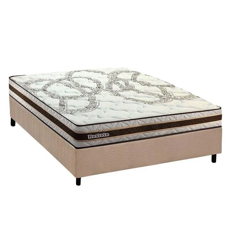 Conjunto Box Viúva: Colchão Espuma Paropas D45 Resiste Hotel Douface + Base Crc Suede Clean (128x188)