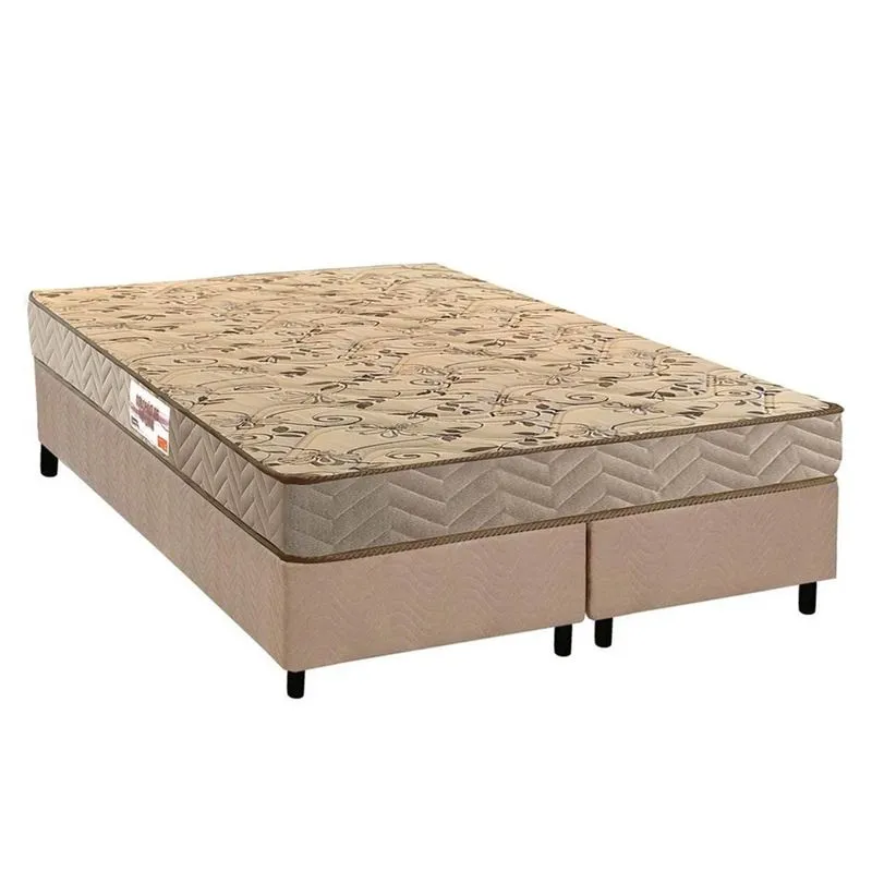 Conjunto Box Queen: Colchão Espuma Paropas Compact ag 65 / D28 Royalle Clean + Base crc Suede Clean (158x198)