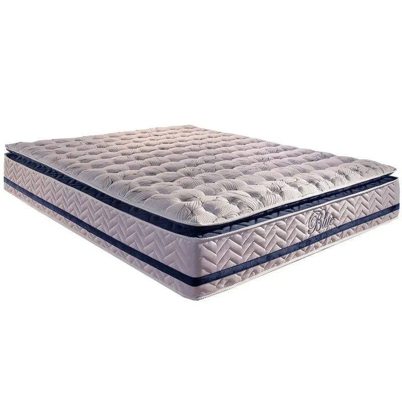 Colchão Queen Espuma Viscoelástico Visco Gel Molas Ensacadas MasterPocket Blue Pillow Top (158x198x32) - Paropas