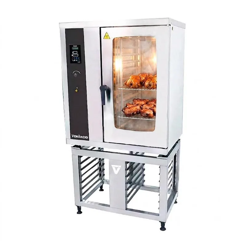 Forno Combinado a Gás Venâncio Misto FCDB10G 10 GN Cinza 220V
