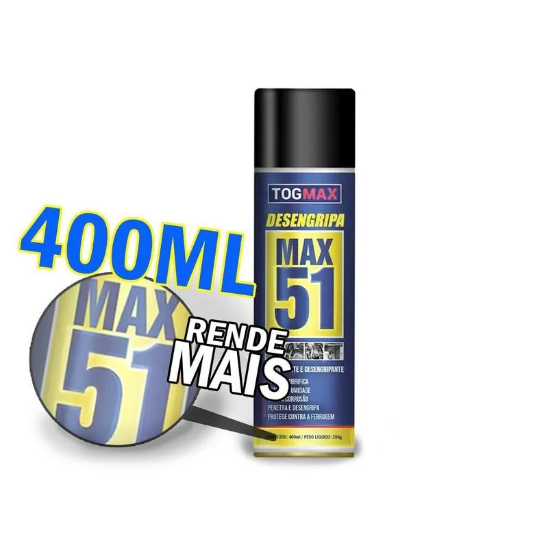 Desengripante Antiferrugem 400ml Limpa Lubrifica Max 51