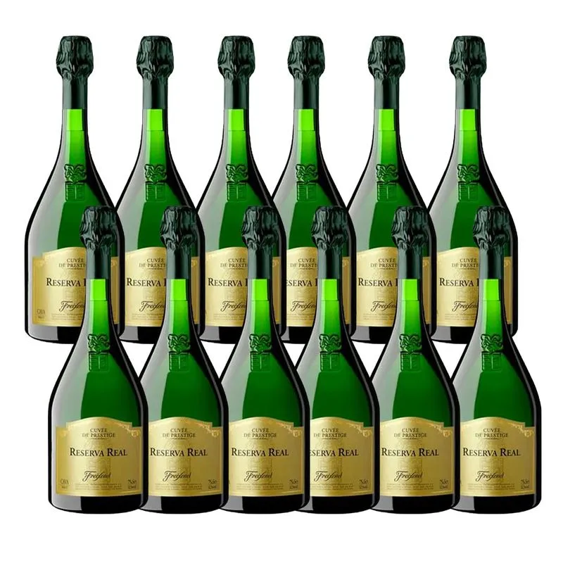 Kit 12 Garrafas Espumante Freixenet Reserva Real Cuvee Extra Brut 750ml