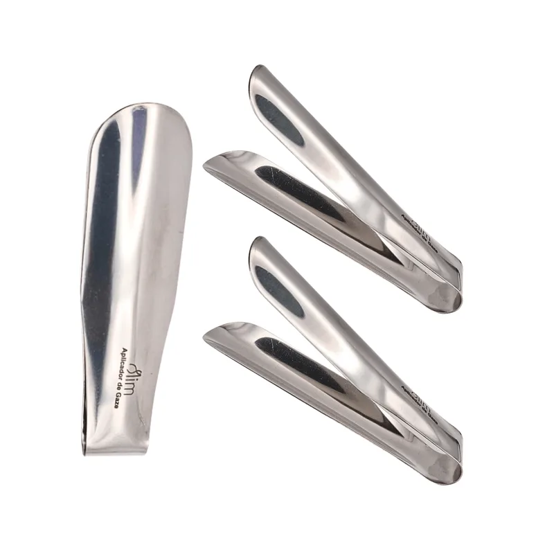 3 Aplicador De Gaze Tubular 11 Cm Aço Inoxidável Slim