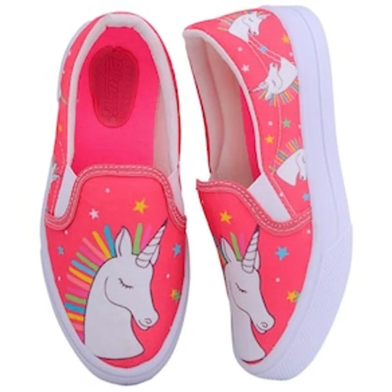 Tênis Infantil Blitzzin Menina Unicórnio - Coral - Tamanho 33/34