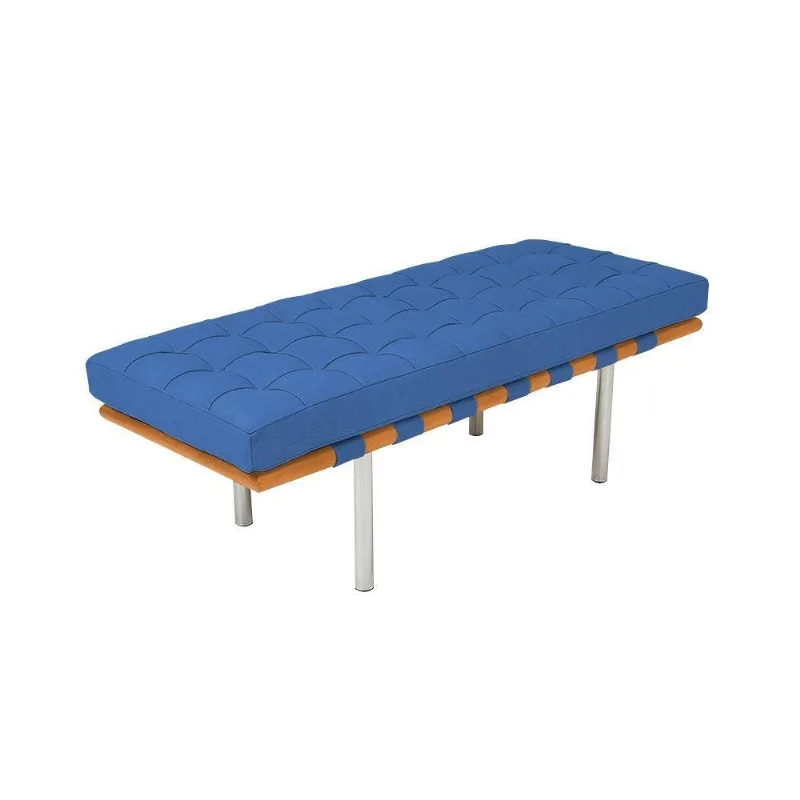 Banco Capri Barcelona 1,80m Suede Azul