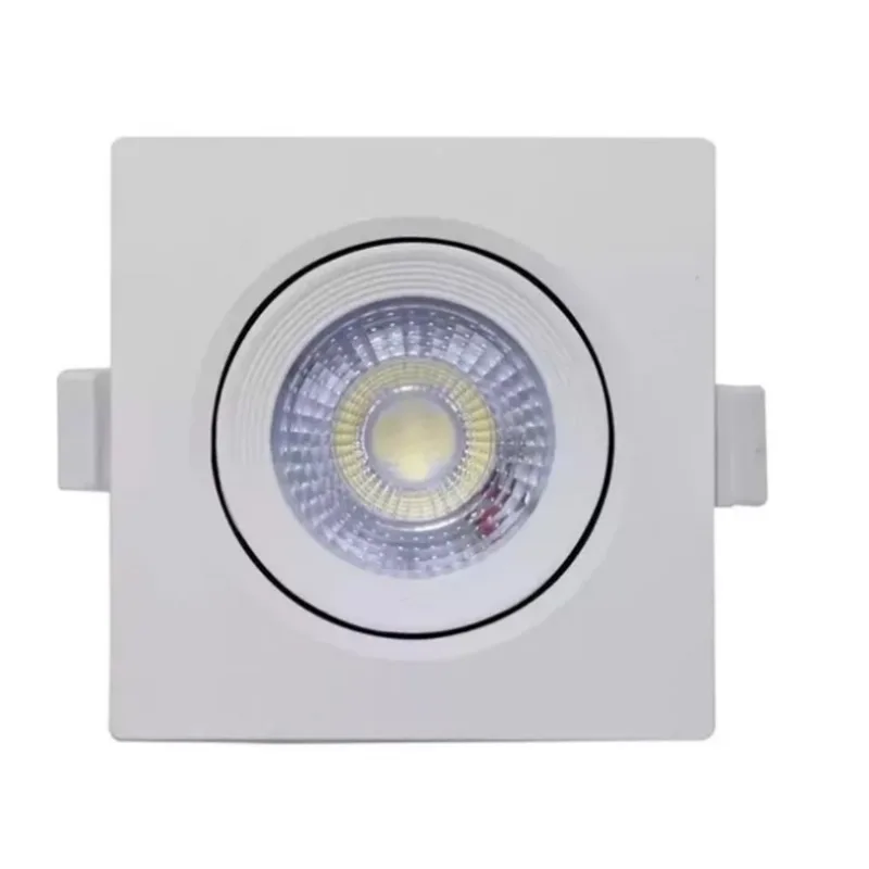 Spot Led Smd 5w Quadrado 3000k Branco Quente Dicróica Direcionável Embutir