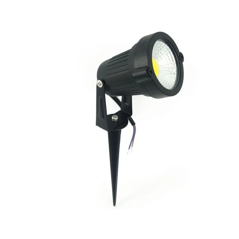Luminária Spot Luz Led 7w Espeto Jardim Branco Quente
