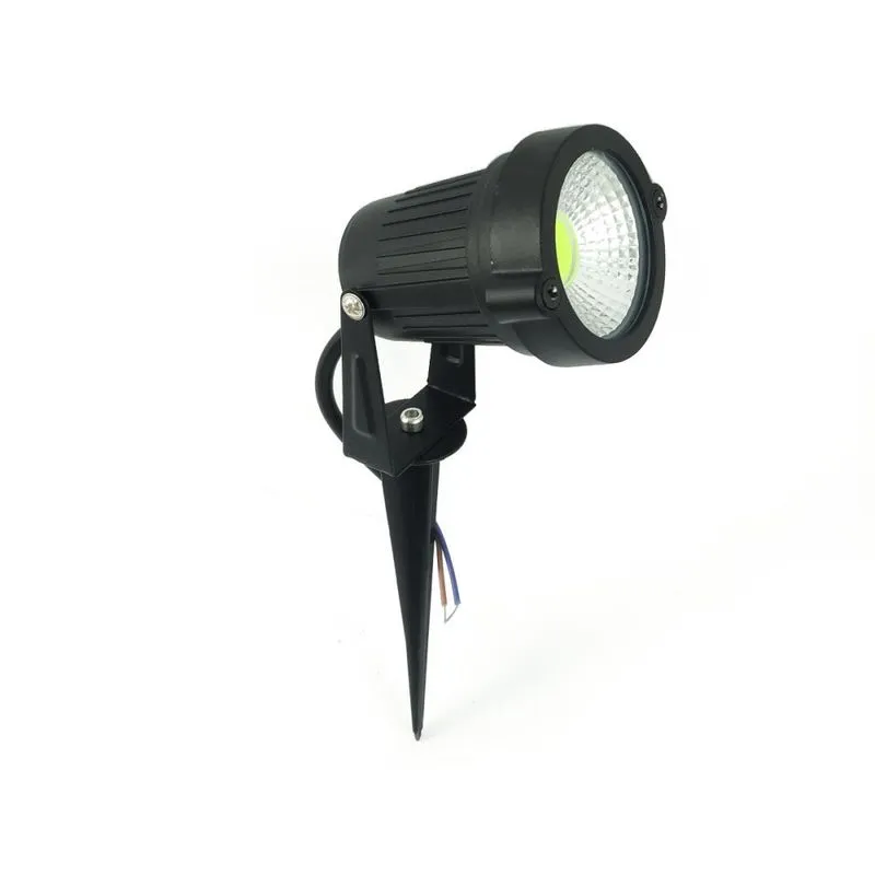 Luminária Spot Luz Led De Alto Brilho 7w Espeto Jardim Verde