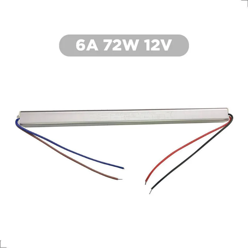Fonte Slim Driver Para Fita Led Slim 12V 6A 72W Perfil Led