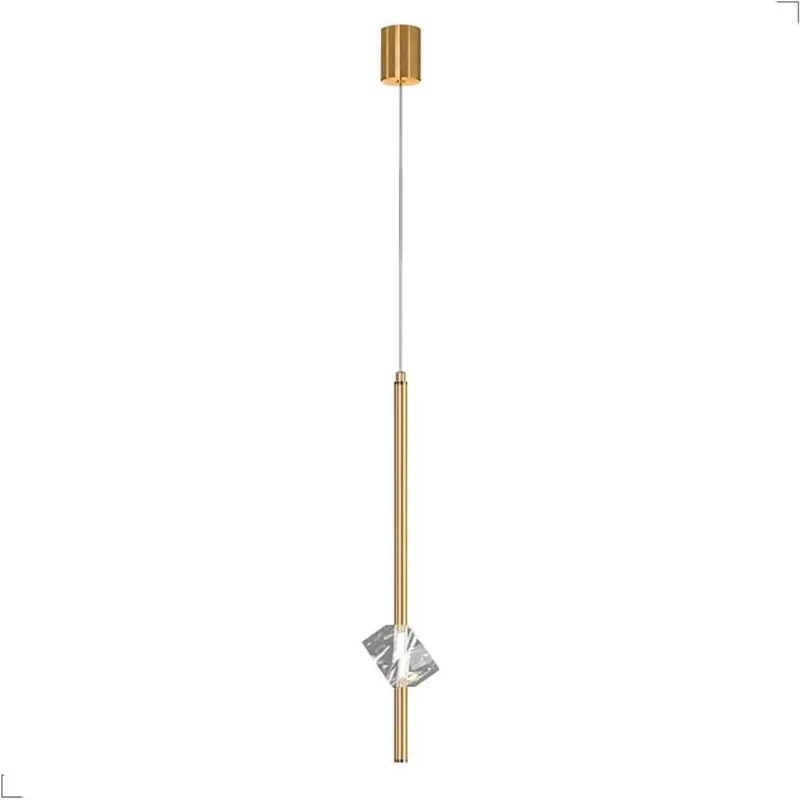 Pendente pingente LED 3000K dourado vidro 8138-GOLD