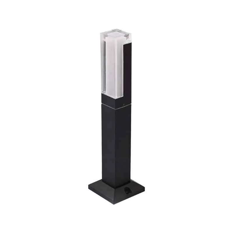 Poste de jardim LED branco quente 30CM preto externo cpdykl