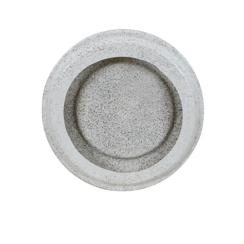 Prato Vaso Loft 27 X 3 Cm Branco Artstone