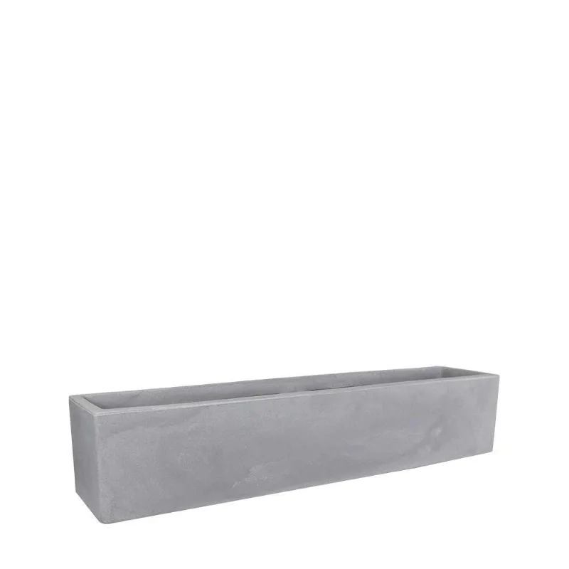 Jardineira Cubo 80 X 20 Cm Cor 19 - Antique Cimento