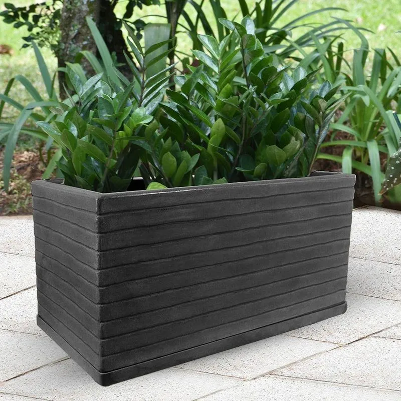 Jardineira Relevo 60 X 30 Cm Cor 18 - Antique Preto