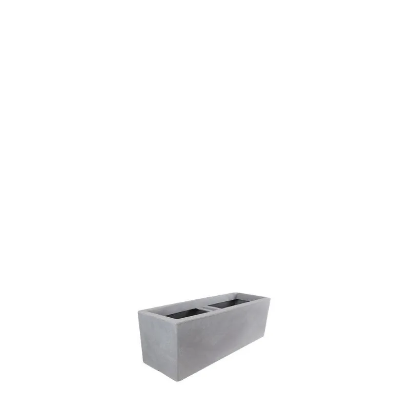 Vaso Jardineira Cubo Fosco 60x20cm Antique Cimento