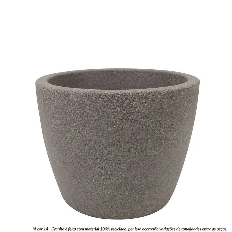 Vaso Malta Redondo 52 X 42 Cm Granito - Vasart