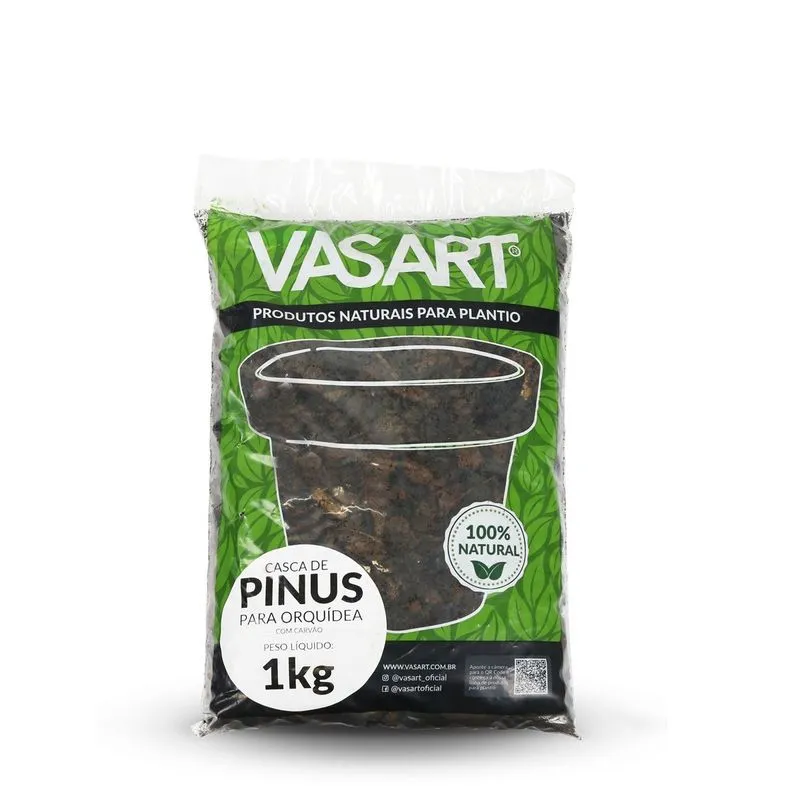 Vasart Casca de Pinus Para Orquideas 1kg 1kg