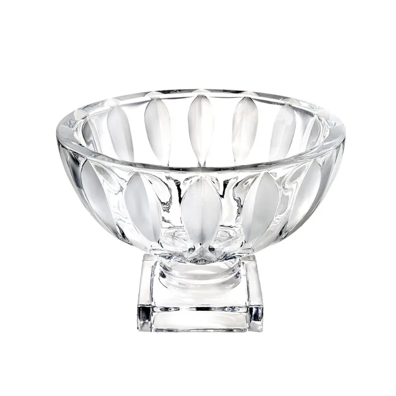 Centro de mesa com pé cristal Studio Crystal River 25x19,5cm