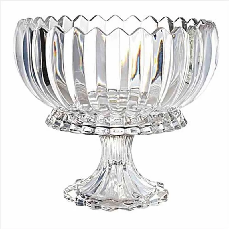 Centro De Mesa De Cristal Com Pé 20Cm -Prisma- Studio Crystal