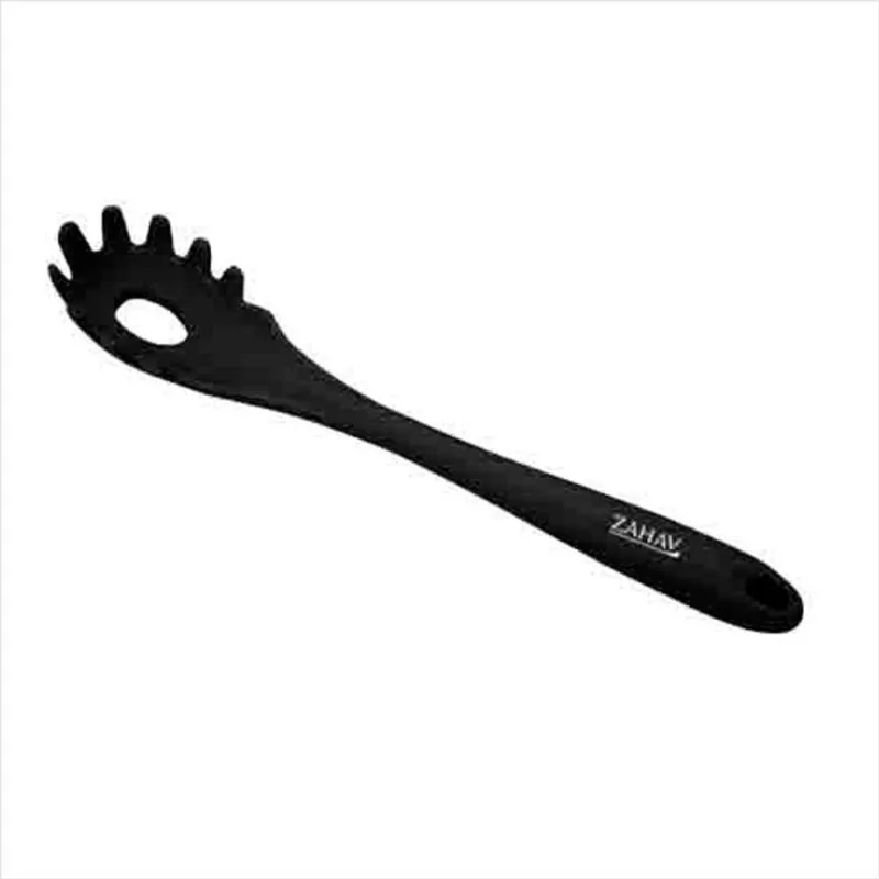 Colher De Macarrão Preta De Silicone - 27,8Cm - Zahav