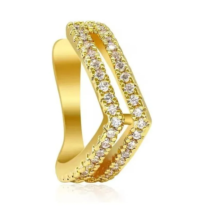 Piercing Argola Falso Fake De Pressão Dourado Pedra Zirconia
