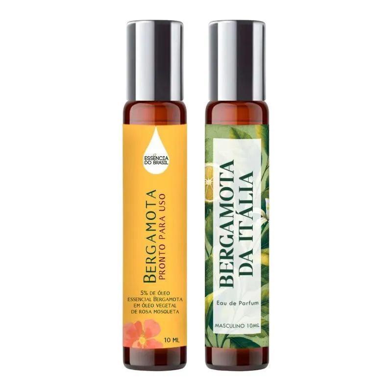 Perfume Spray Bergamota Da Itália Masc 10Ml + Óleo Essencial