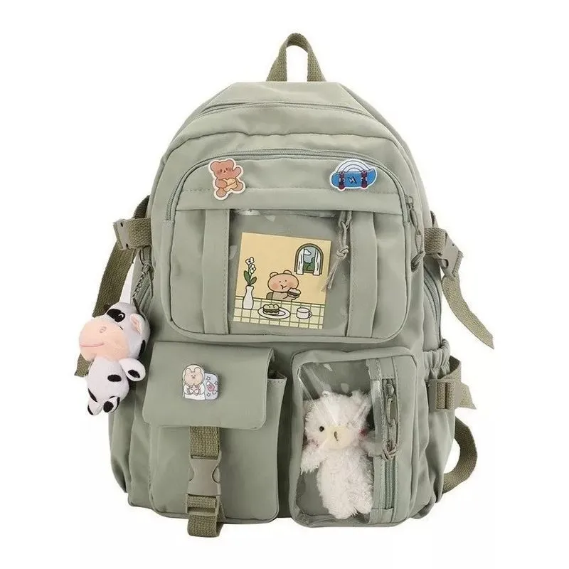 Mochila Kawaii Mochila Esteta Mulher Urso Boneca Emblema