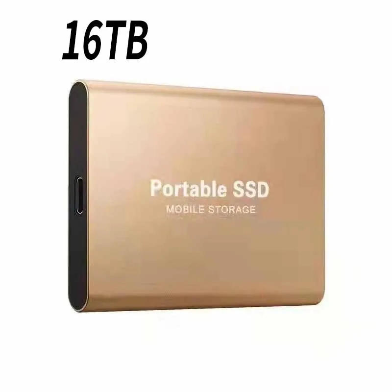 Ssd Portátil Interface Usb/type-c De Alta Capacidade 16 Tb Amarelo