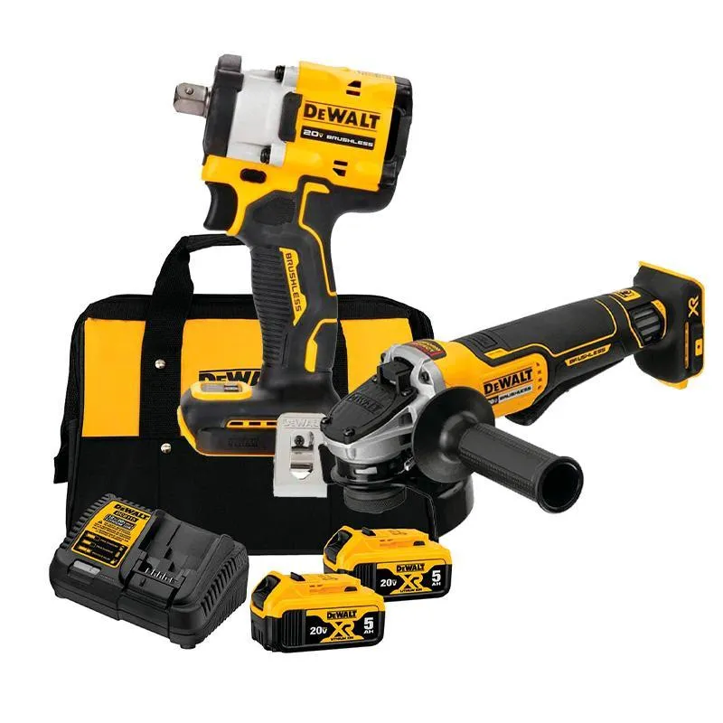 Kit Chave Impacto 1/2 Bateria 20v Dcf922b + Esmerilhadeira