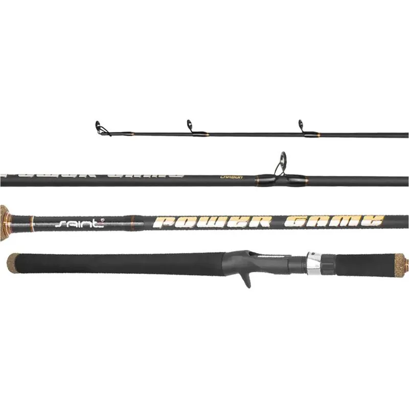 Vara Carretilha Pesqueiro Saint Power Game 2102bc 2,10m 20-40lbs Im6 2 Partes