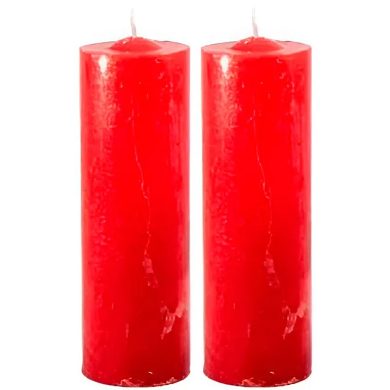 Kit 4 Velas 7 Dias Votiva Clássica Decorativa Vermelha 15cm