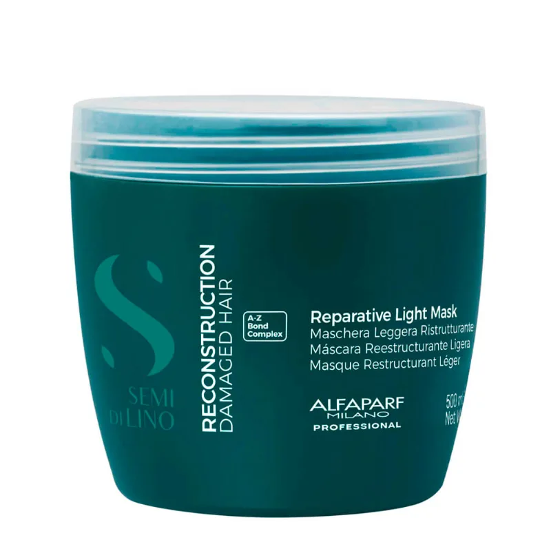 Máscara Alfaparf Milano Professional Semi di Lino Reconstruction Reparative para Cabelos Danificados 500ml 500ml