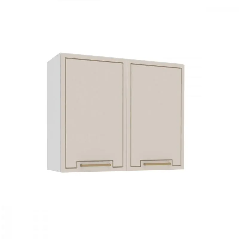 Armário Aéreo 2 Portas 80cm Amara Politorno Móveis