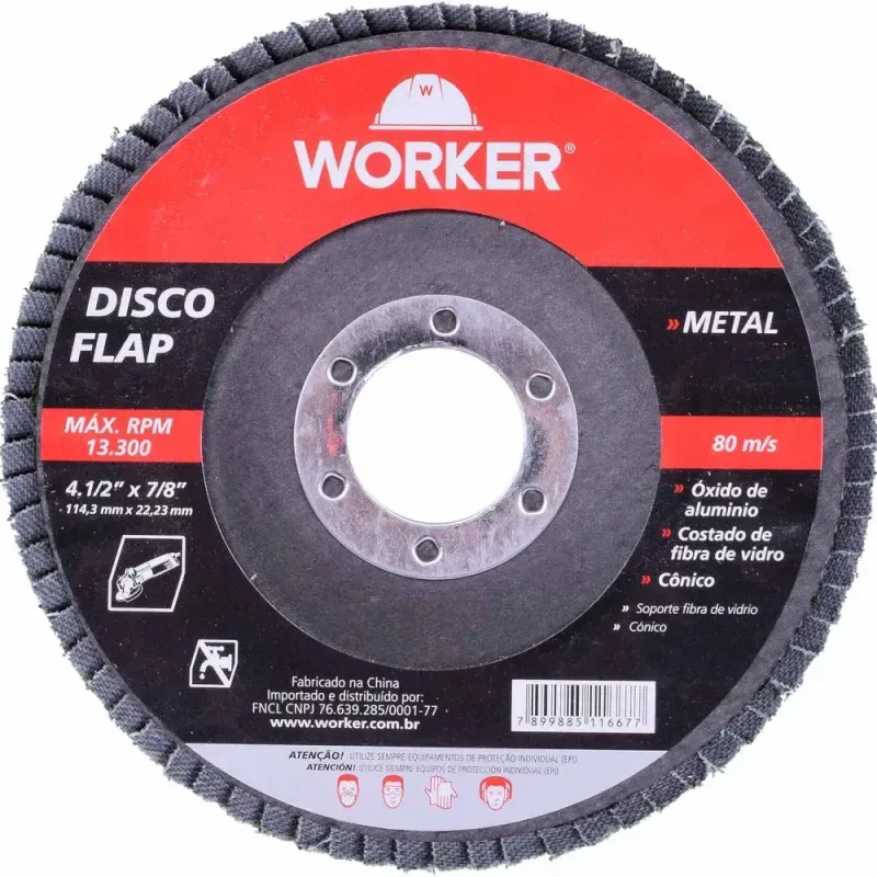 Disco Flap Curvo 115mm x 22,23mm Metal Worker Disco Flap Curvo G80 115mm x 22,23mm Metal Worker
