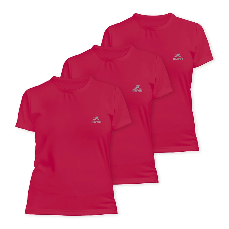 Camiseta Dry Basic SS FPS50 - Feminino - Kit com 3 GG / Pink