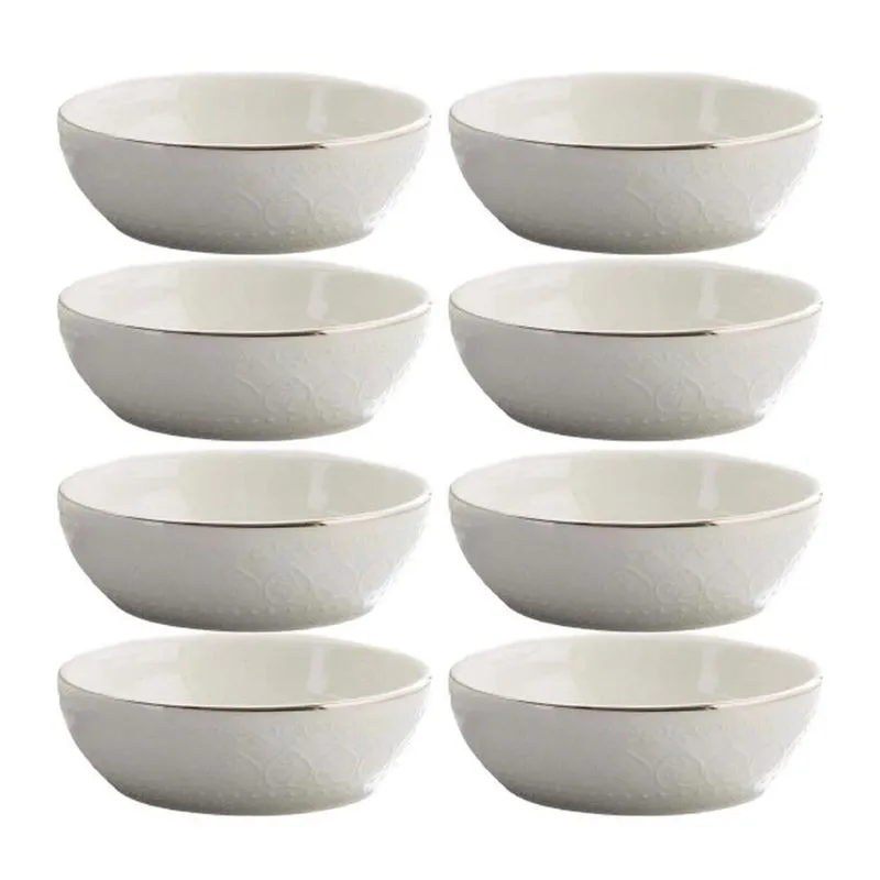 Conjunto 8 Pratos Fundo Sopa Cerâmica 523ml Harmony Branco