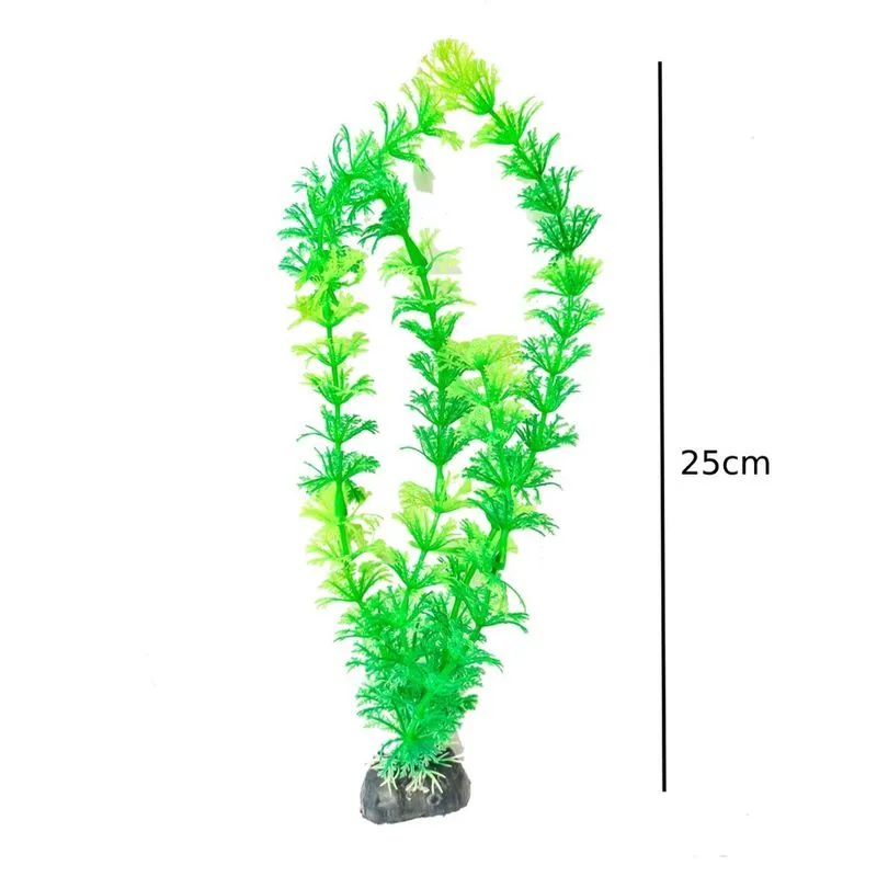 Planta Artificial Aquario 25cm Verde enfeite lxs 1007