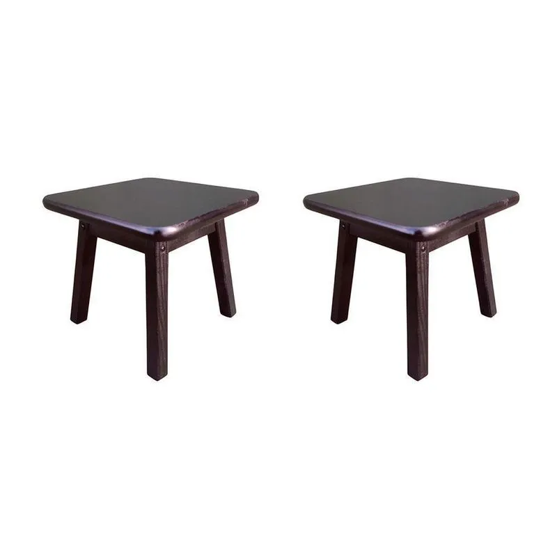 Kit 2 Minis Bancos Over 30x30 Preto Cor: Preto
