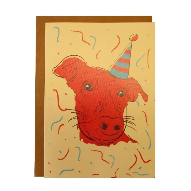 Cartão Comemorativo Dog Lover Papel Texturizado 250 21x14,8cm com Envelope Desembrulha