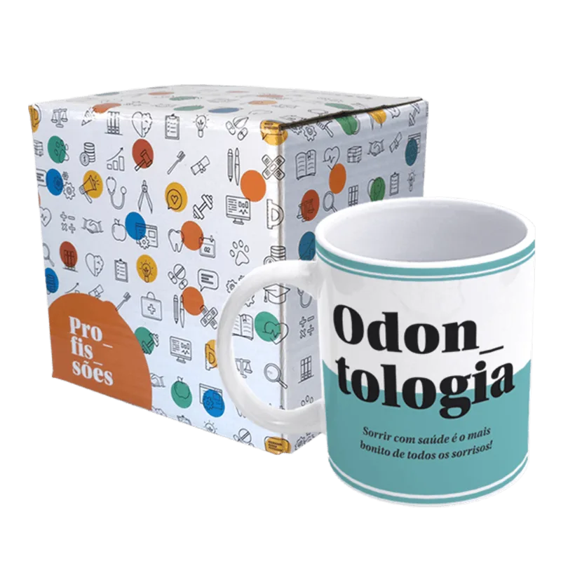 Caneca De Porcelana Profissões - Odontologia