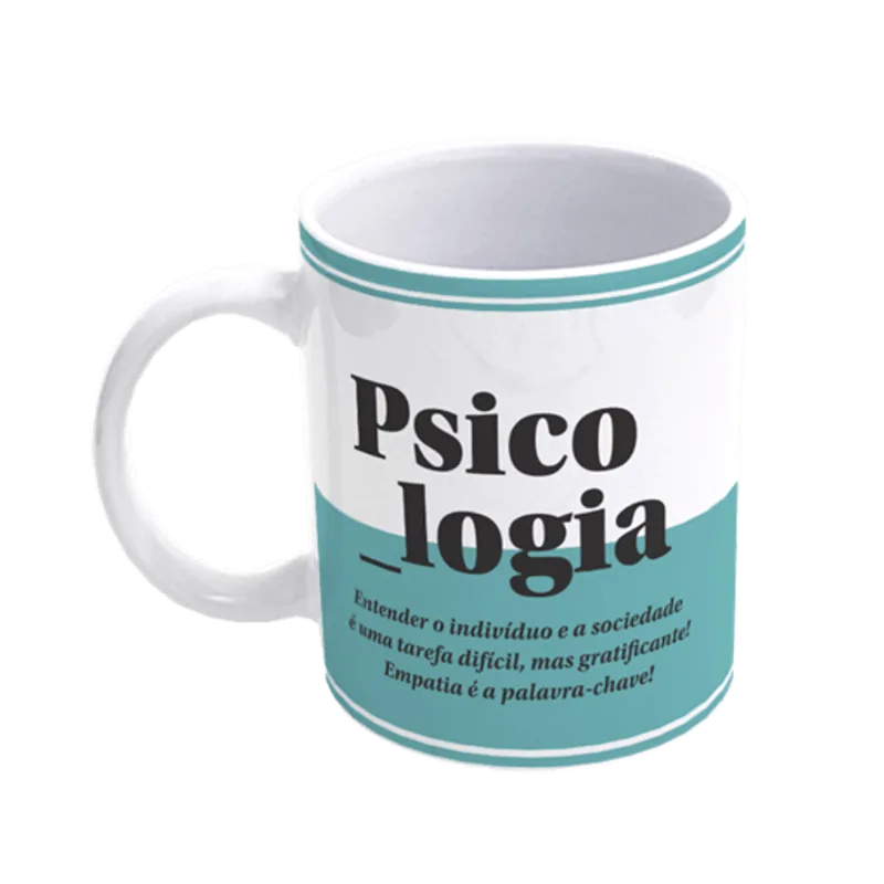 Caneca De Porcelana Profissões - Psicologia