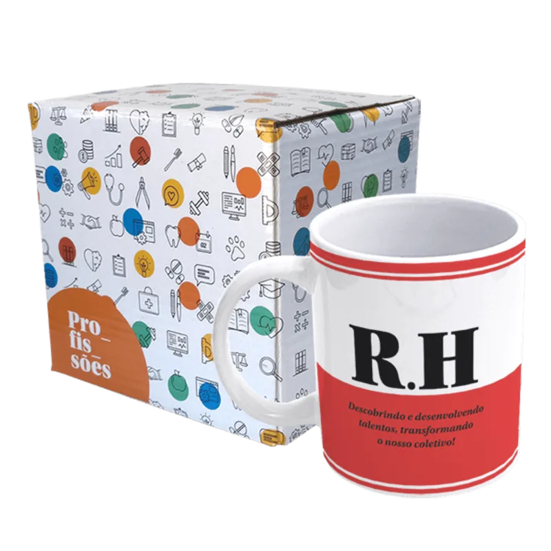 Caneca De Porcelana Profissões - Recursos Humanos